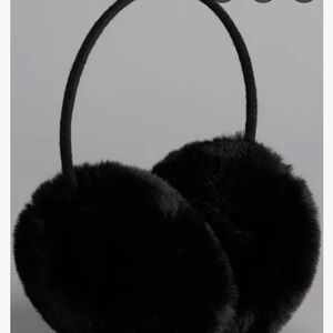 Brand new black faux fur earmuffs